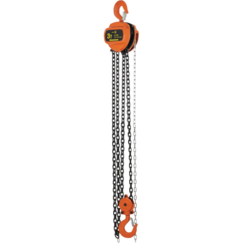 VHC Series Chain Hoists, 10' Lift, 6600 lbs. (3 tons) Capacity, Alloy Steel Chain Sécurité Médic