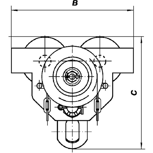 Chariot &agrave; engrenage pour usage intensif — s&eacute;rie SGT, 6600 lb (3 tonnes) Capacit&eacute;, 4" - 8-1/32" Sécurité Médic