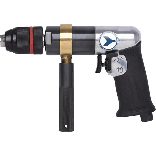 AD12VSR Perceuse pneumatique &agrave; vitesse variable, 6 pi³/min, 1/4" NPT, 1/2" mandrin, Sans cl&eacute; Sécurité Médic
