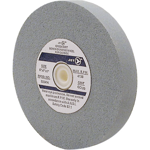 GC675M Bench Grinding Wheels, 6" x 3/4", 1" Arbor, Silicon Carbide Sécurité Médic