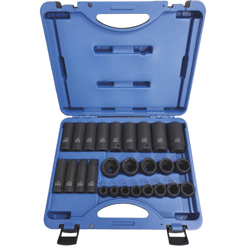 PS2612SD Jeux de douilles - r&eacute;guli&egrave;res, 26 Mcx, Chocs, Prise de 1/2" Sécurité Médic