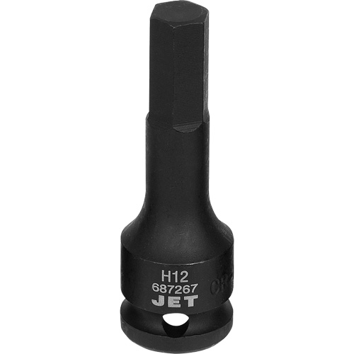 Impact Socket Bits, Hex, 12 mm x 1/2" Drive Sécurité Médic
