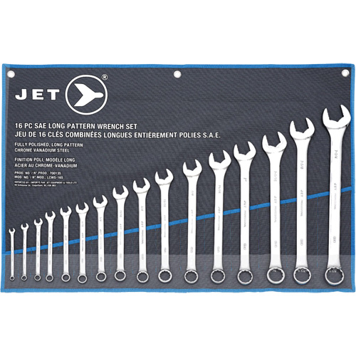 LCWS-16S Long Pattern Combination Wrench Sets, Combination, 16 Pieces, Imperial Sécurité Médic