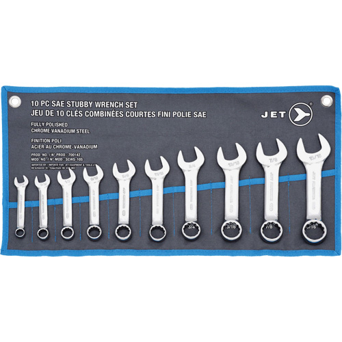 SCWS-10S Stubby Wrench Sets, Combination, 10 Pieces, Imperial Sécurité Médic