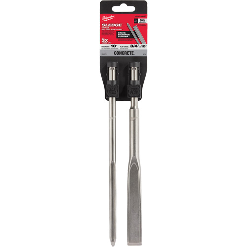 SDS PLUS Sledge Bull Point & Flat Chisel Set Sécurité Médic