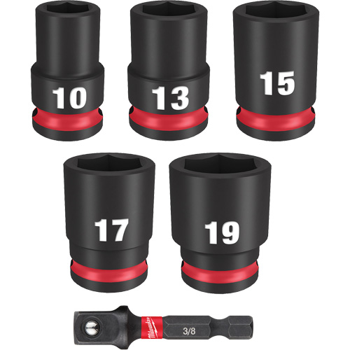 Shockwave Impact Duty Metric Socket Set, 6 Pcs, Impact, 3/8" Drive Size Sécurité Médic