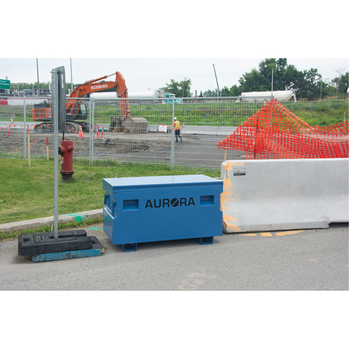 Coffre &agrave; outils de chantier, 60" x 24" x 27-1/2", Acier, Bleu Sécurité Médic