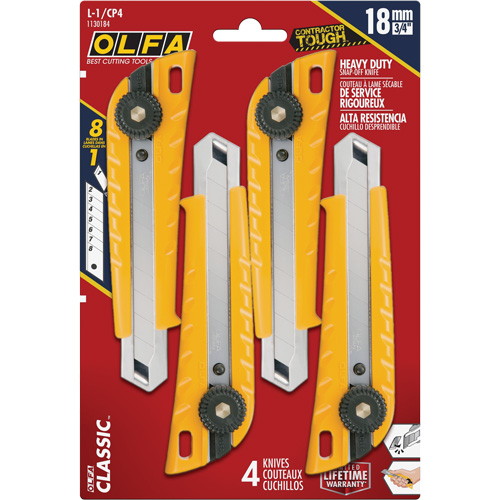 MXP-L Ratchet Knife with Die-Cast  Handle, 18 mm Sécurité Médic