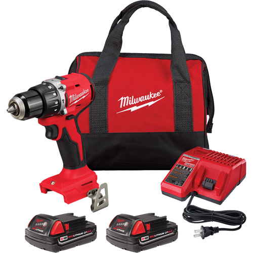 Ensemble perfomarteau/tournevis compact sans balai  M18, Lithium-ion, 18 V, Mandrin 1/2", Couple 550 lb-po Sécurité Médic