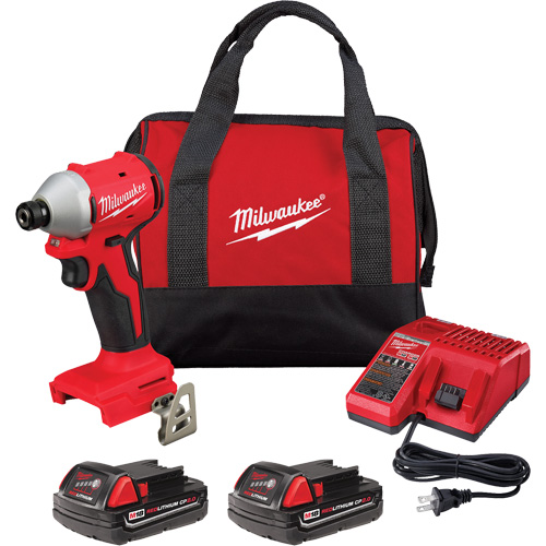 M18 Compact Brushless 3-Speed Hex Impact Driver Kit, Lithium-Ion, 18 V, 1/4" Chuck, 1700 in-lbs Torque Sécurité Médic