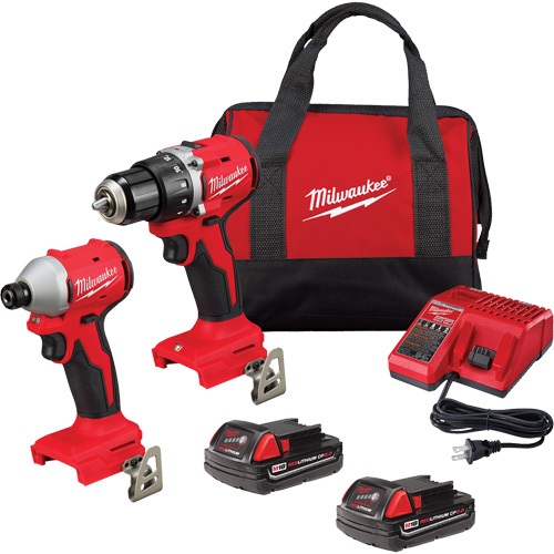 Ensemble combin&eacute; perceuse/tournevis compact sans contact 1/2" & tournevis &agrave; chocs hexagonal 1/4" M18, Lithium-ion, 18 V Sécurité Médic