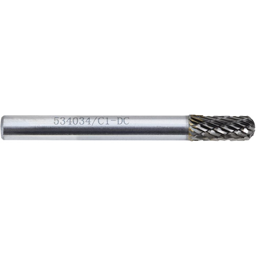 C1-DC JET-KUT GP Round Nose Shape Carbide Bur, 1/4" Dia. Sécurité Médic