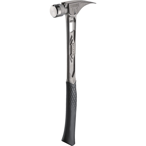 Marteau de charpente en titane lisse TIBONE, 15 oz, Prise en Acier plein, 17-17/50" lo Sécurité Médic