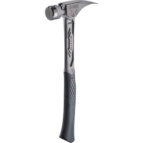 Marteau de charpente en titane meul&eacute; TIBONE, 14 oz, Prise en Acier plein, 15-1/4" lo Sécurité Médic