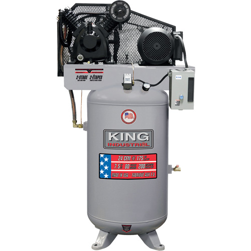 Compresseur d'air biphas&eacute;, 80 gal. (96 gal. US) Sécurité Médic