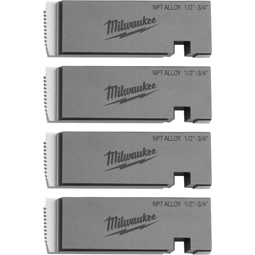 Fili&egrave;res de filetage pour tuyaux universel NPT, Pour tuyau de 1/2"-3/4", Alliage Sécurité Médic