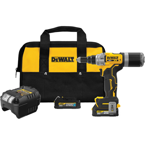 Ensemble d'outil &agrave; riveter sans fil et sans balai 1/4" XR avec POWERSTACK Sécurité Médic