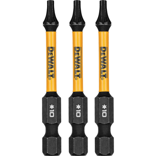 3-Piece FLEXTORQ&reg; Impact Screwdriving Bits, Torx, T-10, 1/4" Drive Sécurité Médic