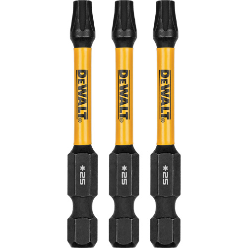 Forets pour tournevis &agrave; chocs FLEXTORQ 3 mcx, Torx, T-25, Prise 1/4" Sécurité Médic