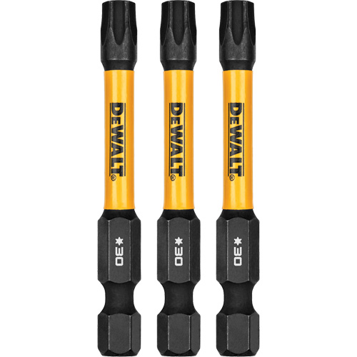 3-Piece FLEXTORQ&reg; Impact Screwdriving Bits, Torx, T-30, 1/4" Drive Sécurité Médic