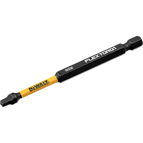 FLEXTORQ&reg; Impact Ready Screwdriver Bit, Square, #2 Tip, 1/4" Drive Size, 3-1/2" Length Sécurité Médic