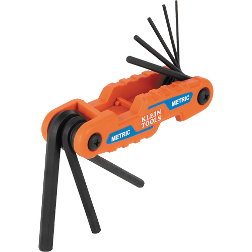 Compact Folding Hex Key Set, 8 Pcs., Metric Sécurité Médic