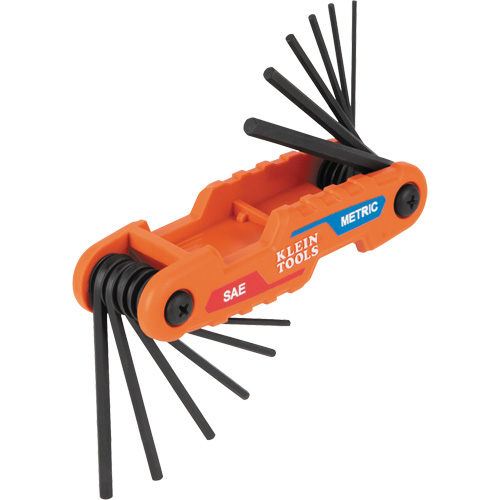 Compact Folding Hex Key Set, 12 Pcs., Metric & Imperial Sécurité Médic