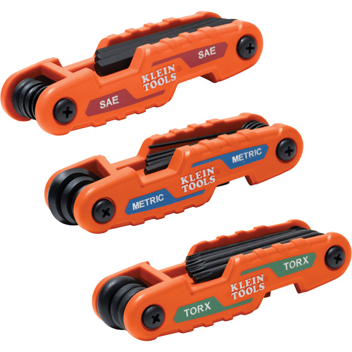 Compact Folding Hex Key Set, 25 Pcs., Metric & Imperial/Torx&reg; Sécurité Médic