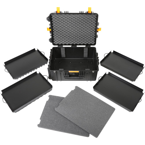 Heavy-Duty Portable Rolling Tool Case, 18-3/5" W x 24-3/5" D x 11-1/2" H, Black Sécurité Médic