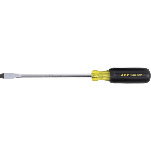 JKSS-8R Tournevis &agrave; fente, Tige de 3/8", Ronde, 8" lo, Prise en Coussin&eacute;e Sécurité Médic