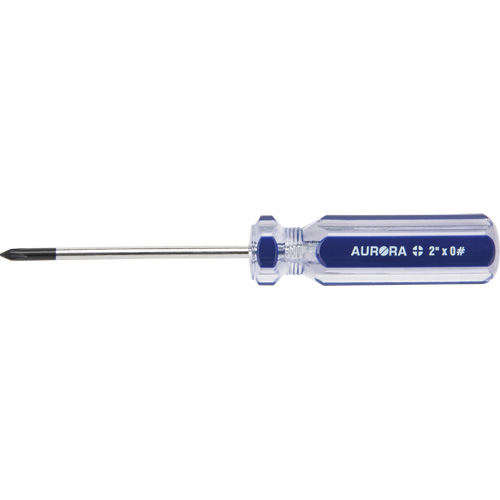 Blue Transparent Striped Philips Screwdriver, #0, Plastic Handle Sécurité Médic