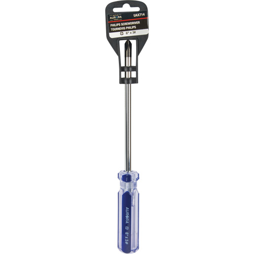 Blue Transparent Striped Philips Screwdriver, #3, Plastic Handle Sécurité Médic