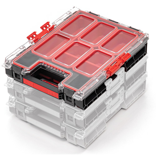 Organisateur moyen avec bacs Arx, 10-3/10" x 14-3/10" x 3", Noir Sécurité Médic