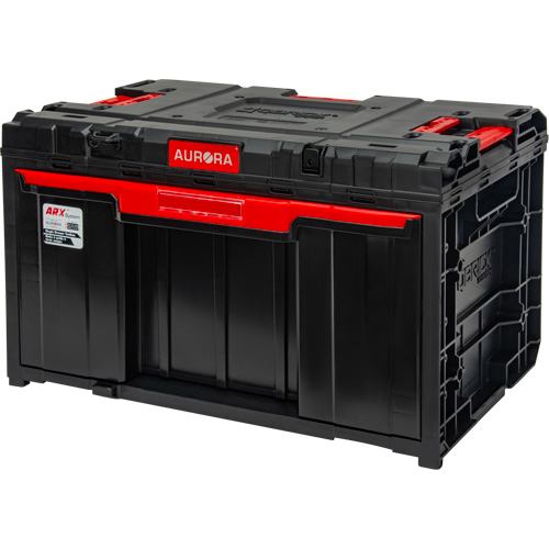 Arx&reg; Single Drawer Toolbox, 11-1/5" W x 18-3/10" D x 9-1/10" H, Black/Red Sécurité Médic