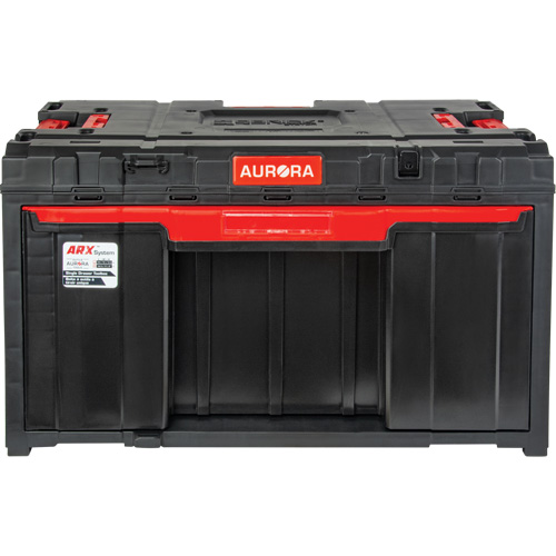 Arx&reg; Single Drawer Toolbox, 11-1/5" W x 18-3/10" D x 9-1/10" H, Black/Red Sécurité Médic