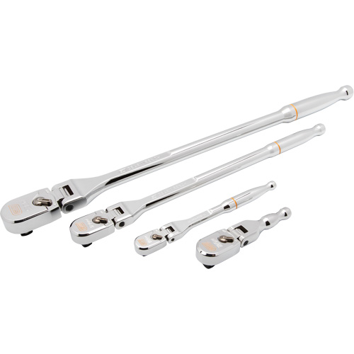 1/4", 3/8" & 1/2" Drive 120XP Full Polish Flex Handle Teardrop Ratchet Set Sécurité Médic