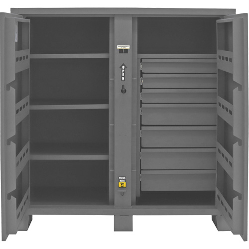 Jobsite Storage Cabinet, Steel, 59 Cubic Feet, Grey Sécurité Médic