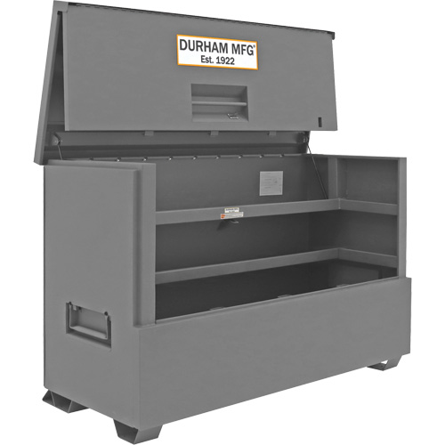 Coffre de style piano pour le chantier de 57,4 pi3, 72-7/16" la x 33-7/8" p x 49-7/16" h, Gris Sécurité Médic