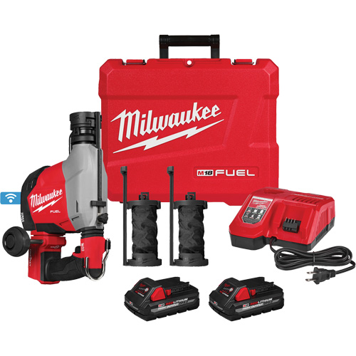 Marteau rotatif &agrave; la verticale FUEL avec extracteur de poussi&egrave;re int&eacute;gr&eacute;, 18 V, 5/8", 1310 tr/min Sécurité Médic
