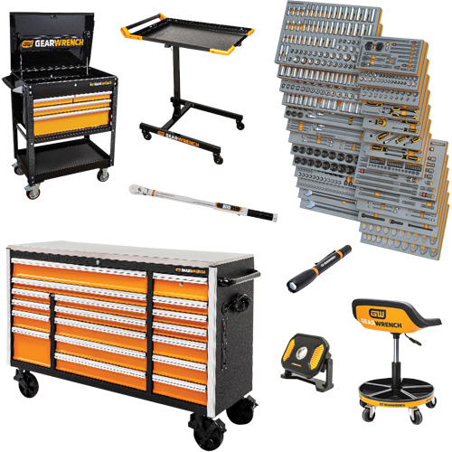 MEGAMOD Master Mechanics Tool Set in Premium Modular Foam Trays with Tool Storage, 1268 Pieces Sécurité Médic