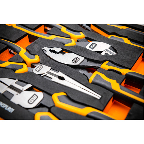 PITBULL Cushion Grip Pliers Set in Foam Storage Tray, 5 Pieces Sécurité Médic