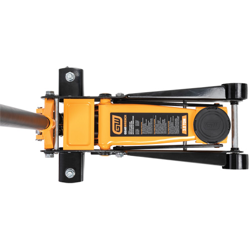 Cric &agrave; planchers pour usage intensif, 3 tonne(s) Capacit&eacute;, 5-1/4" Abaiss&eacute;e, 18-1/4" &eacute;lev&eacute;e, Hydraulique &agrave; main Sécurité Médic