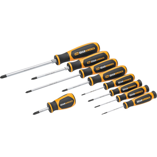 Phillips&reg; Dual Material Screwdriver Set in Foam Storage Tray, 9 Pcs. Sécurité Médic