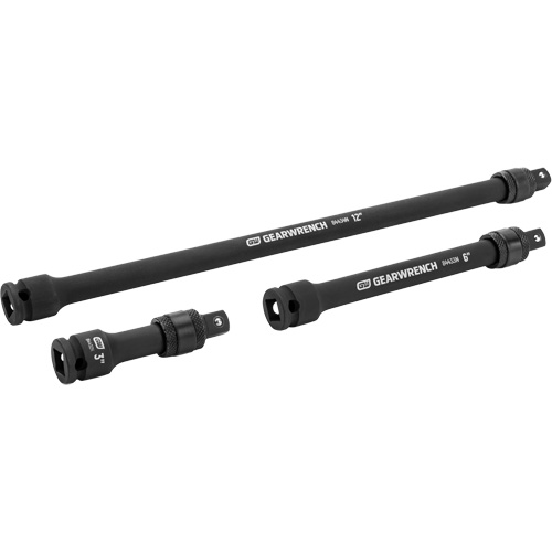 3-Piece Impact Locking Extension Set, 3/8" Drive, Manganese Phosphate Finish, 3 Pcs Sécurité Médic