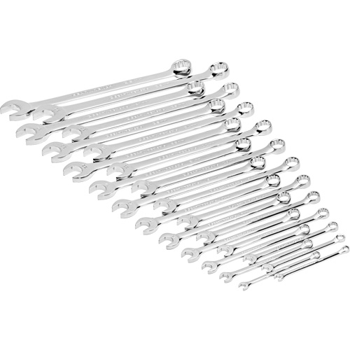 12-Point Long Pattern Combination Metric Wrench Set in Foam Storage Tray, Open-Ended, 24 Pieces, Metric Sécurité Médic