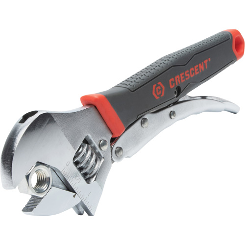 Locking Adjustable Dual Material Wrench, 10" L, 2-18/25" Max Width, Chrome/Polished Sécurité Médic