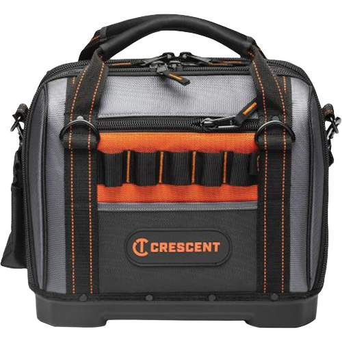 Sac ouvert de 14" pour outils d'ouvrier, Polyester, 32 pochettes, Noir/Gris Sécurité Médic