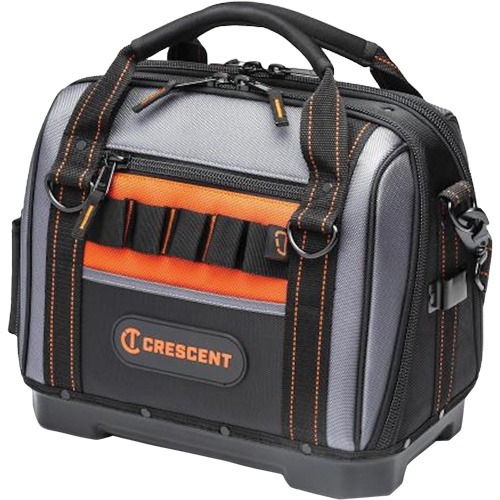 Sac ouvert de 14" pour outils d'ouvrier, Polyester, 32 pochettes, Noir/Gris Sécurité Médic