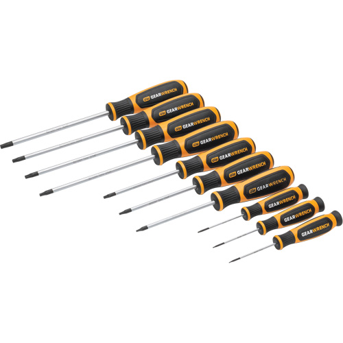 Torx&reg; Dual Material Screwdriver Set in Foam Storage Tray, 10 Pcs. Sécurité Médic