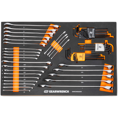 6-Point Combination Wrench and Hex Key Set in Foam Storage Tray Sécurité Médic